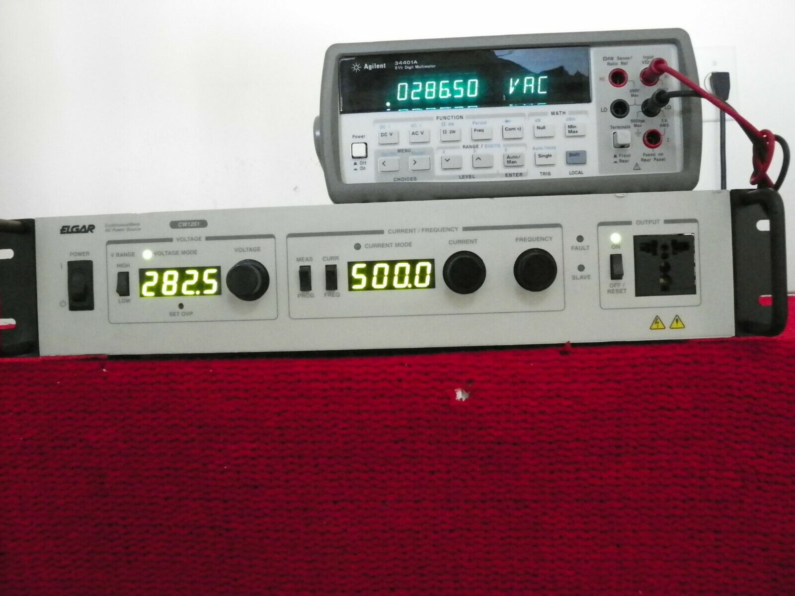 Elgar CW1251M 1250VA 45-500Hz,135/270Vac 9.26A/4.63A AC source Elgar CW1251M 1250VA 45-500Hz,135/270Vac 9.26A/4.63A AC source